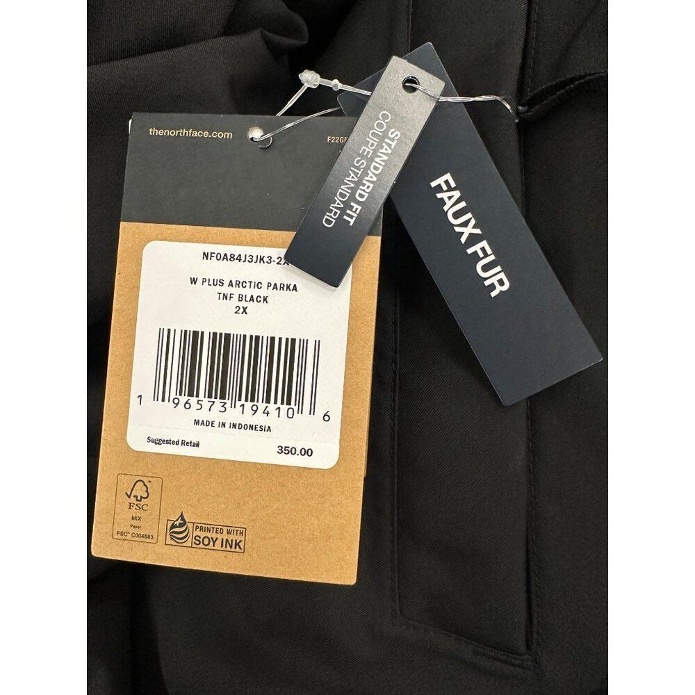 The North Face $350 Arctic Parka Insulated 600 Down TNF Women’s  2X Faux Fur - Picture 3 of 13